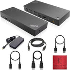 40AF0135US Lenovo Docking Station Dual Monitor Hybrid USB-C by Amazon+Renewed