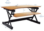 Rocelco 32" Height Adjustable Standing Desk Converter - Image 3