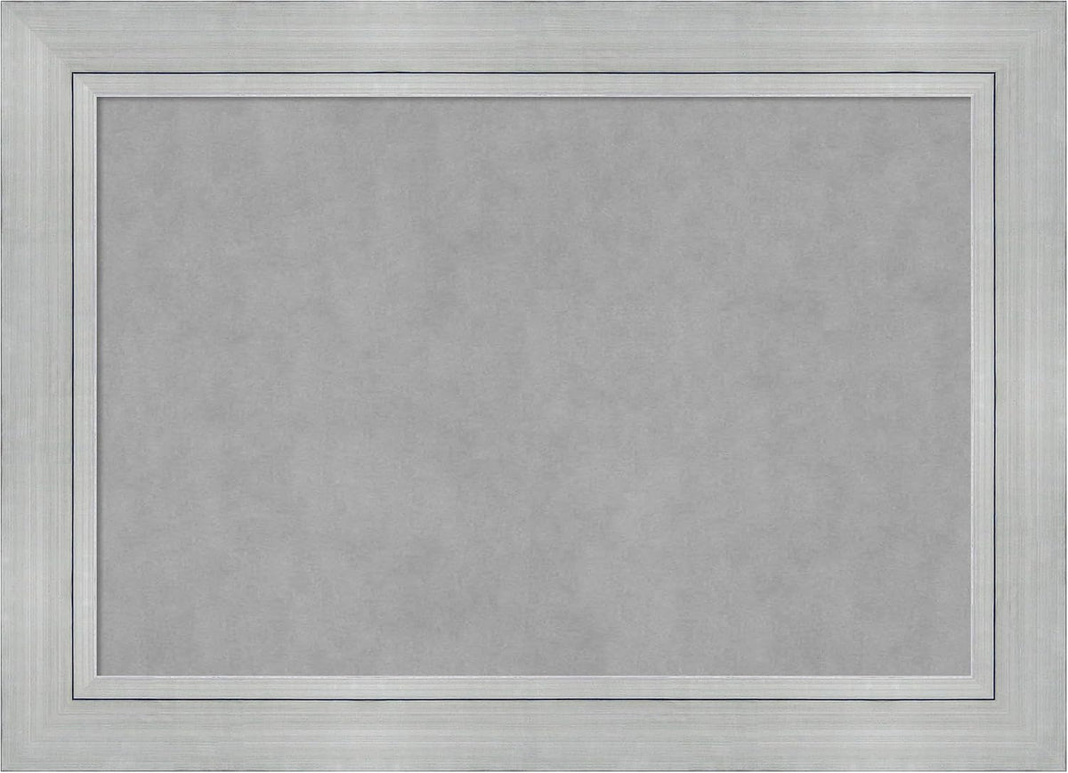 Amanti Art Silver Framed Magnetic Board 31x43 Large Vision Board