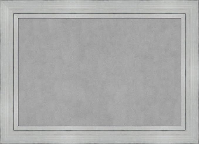 Amanti Art Silver Framed Magnetic Board 31x43 Large Vision Board by AmantiArt