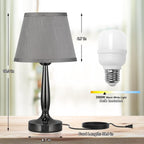 kakanuo touch table lamp for bedroom, small bedside, package contents