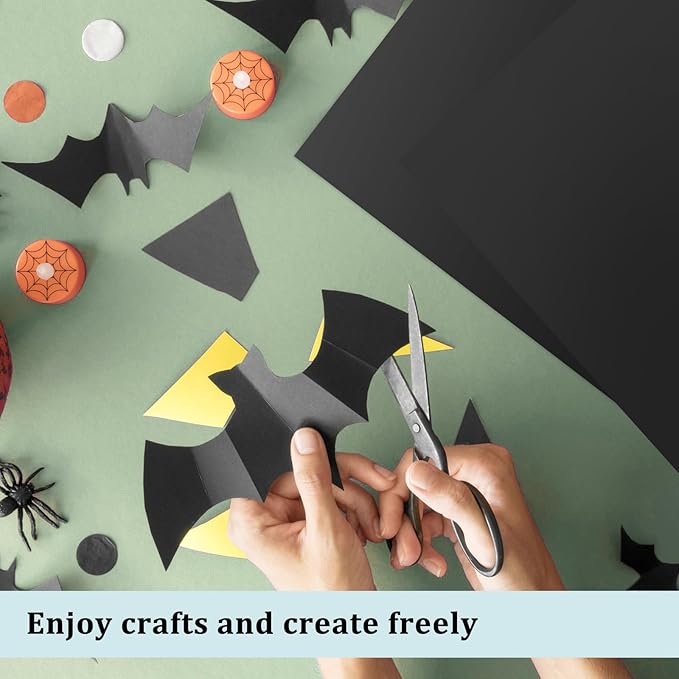 OcePor 100 Sheets Black Cardstock 9” x 12”, 92lb/250gsm Black Card Stock - Image 5