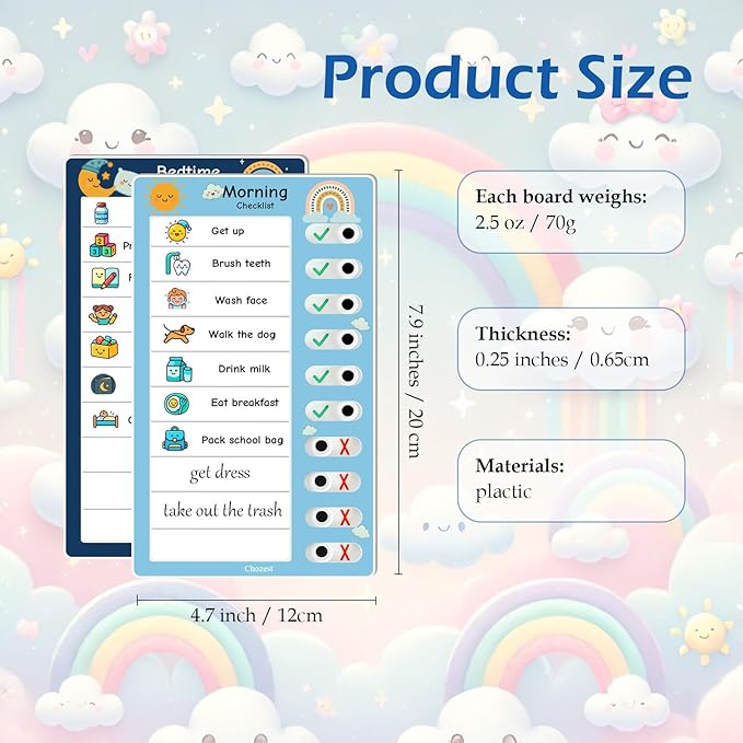 2PCS Magnetic Visual Chore Chart - Image 4