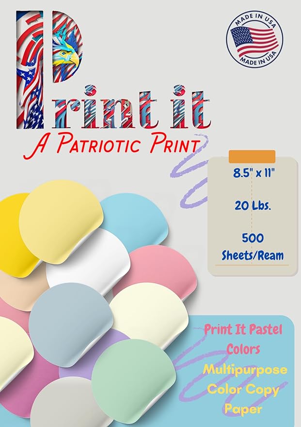 Printit Colors Multipurpose Paper, 20 lbs., 8.5" x 11", 500 Sheets/Ream – - Image 7