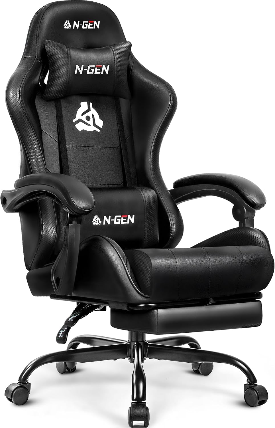 n-gen gaming gaming chair with footrest, lumbar, high-back, main product view