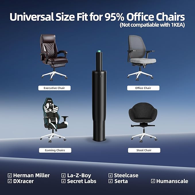 9 Inches to 15 Inches Short Office Chair Cylinder Replacement, 5.5" Stroke - Image 7