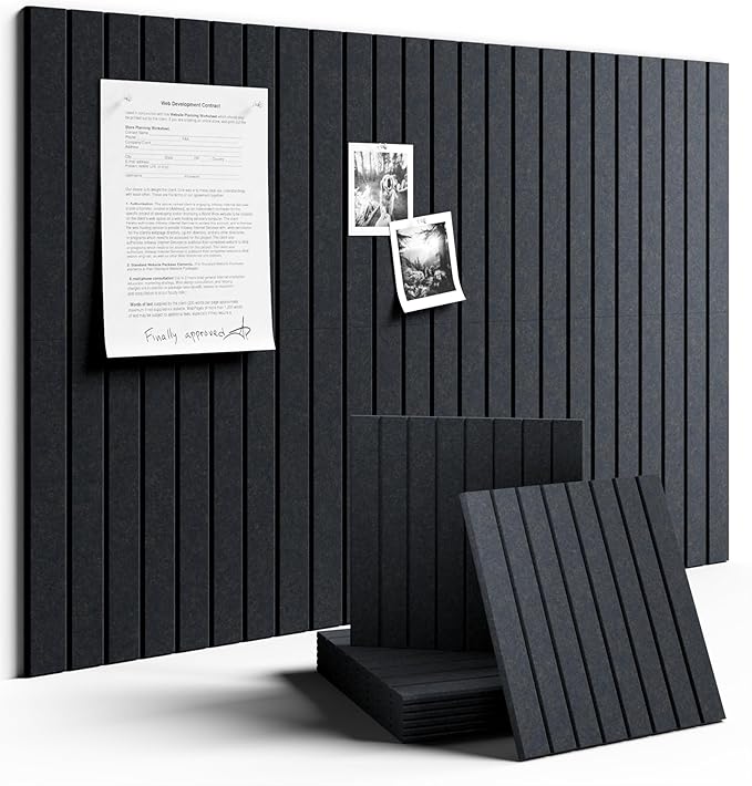 Fluxynara Large Felt Bulletin Board 36" x 24" Cork Board Alternative-6 Pack by FLUXYNARA