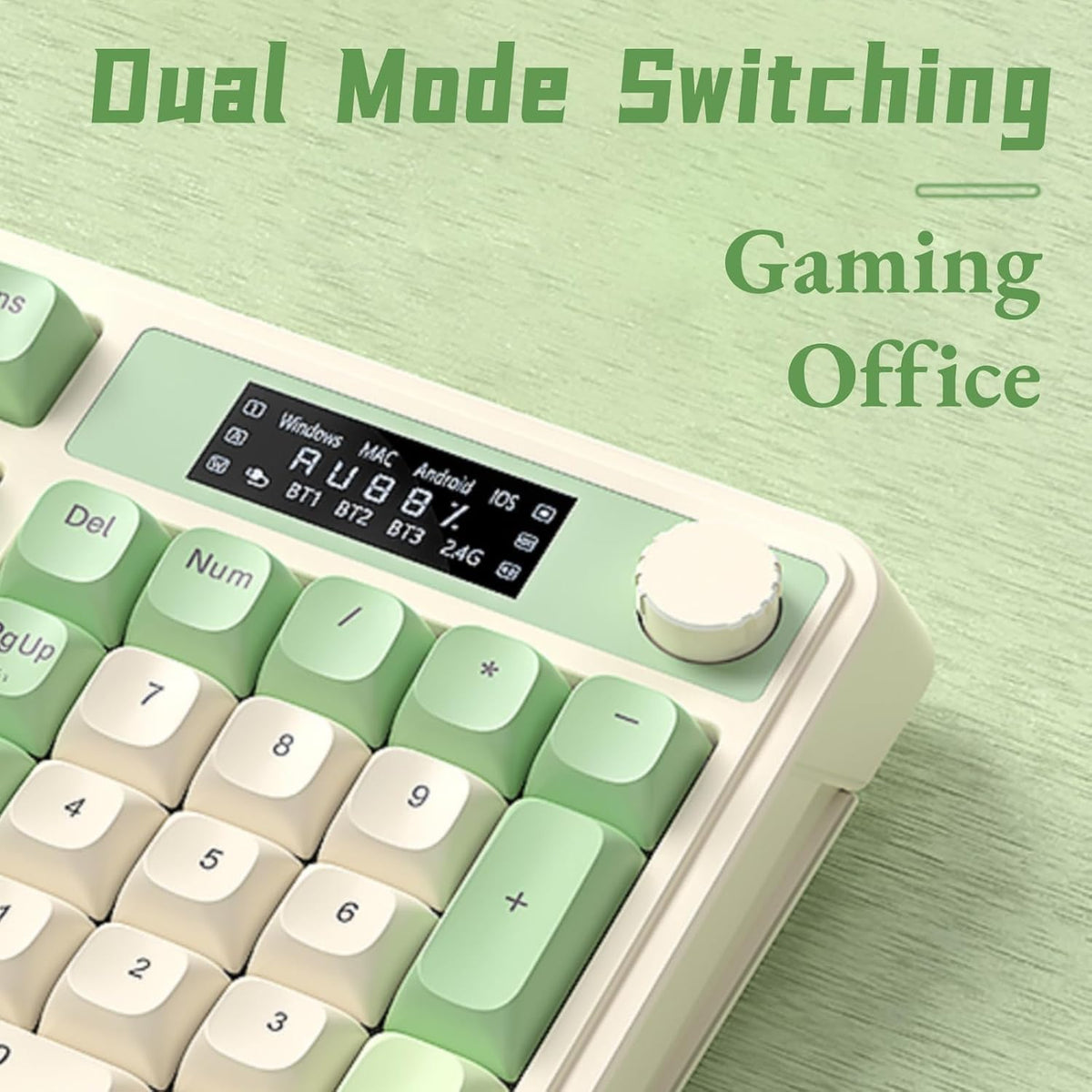 AULA S99 Pro Wireless Keyboard, Gaming Keyboards Media Knob Custom RGB Backli...
