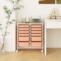 Happygrill 12-Drawer Rolling Storage Cart, 2 Sizes Plastic Drawers & Metal Shelf by HAPPYGRILL