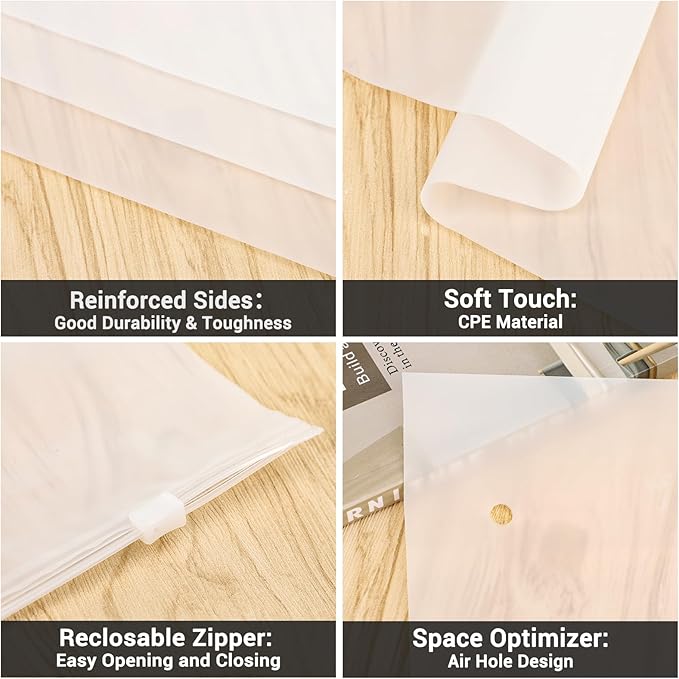 Svaldo Packaging Bags, 5 Sizes 12x16" 10x13" 8x10" 12x8" 10x7" Pack of 50 - Image 3