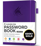 Clever Fox Password Book with alphabetical tabs. Internet Address Organizer by CleverFox