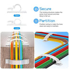 XHF 30pcs Adhesive Cable Wire Clips Kit White, Outdoor Cable Management Wire - Image 4