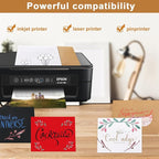 Silunkia Brown Blank Greeting Cards and Envelopes 5 x 7 Heavyweight Flat - Image 3