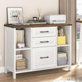 Vabches File Cabinet with 3 Drawers, Farmhouse Lateral File Cabinet Fits Files by Vabches