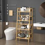 Homykic Bamboo Bookshelf 4-Tier Ladder Shelf, 49.2” Freestanding Open Bookcase - Image 6