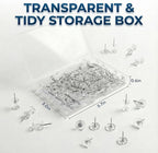 Push Pins 200Pcs Thumb Tacks: Clear Push Pin - Image 5