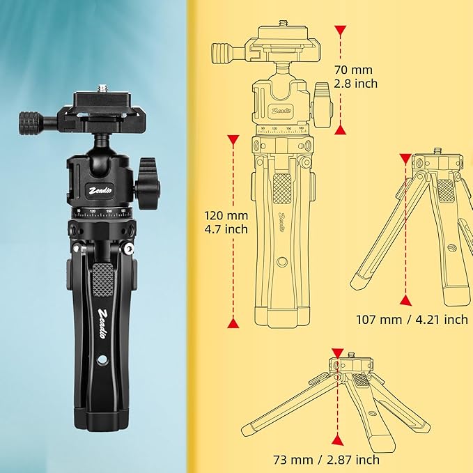 Zeadio Heavy Duty Metal Tripod Kit - Image 5