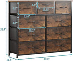 LUMTOK 10-Drawer Dresser, Fabric Storage Dressers - Image 3
