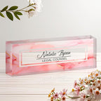 Personalized Name Plate for Desk, Custom Acrylic Desk Name Sign, Office by Unknown