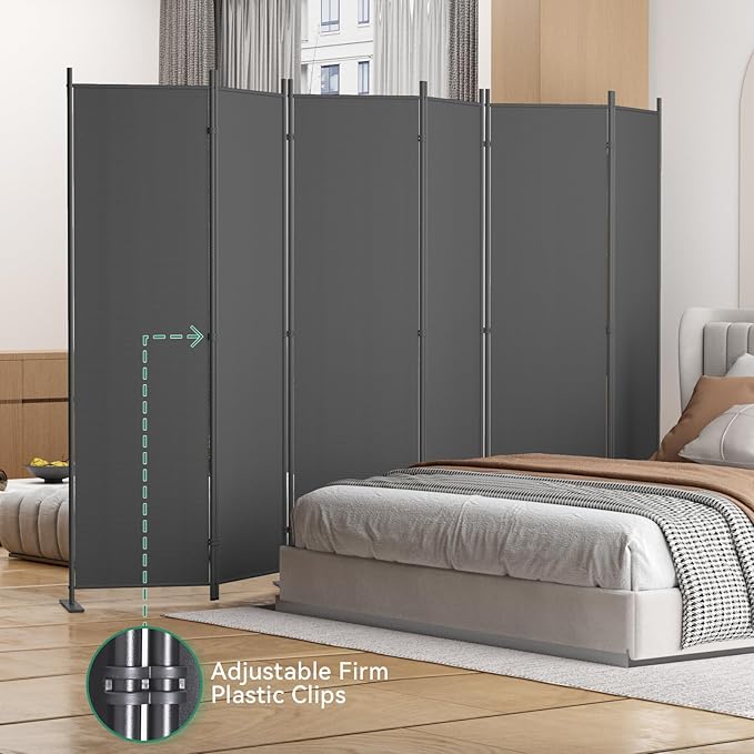 Helios&Hestia 6-Panel 6 ft Tall Indoor Folding Room Divider, Portable Privacy - Image 4