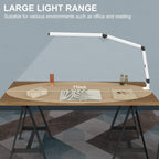 micomlan led desk lamp with clamp, dual light, side view