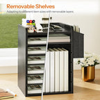 HOOBRO Adjustable Countertop Mail Sorter, 6 Tier Wooden Paper Organizer - Image 8