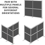 VIVO L-Shape Modular Corner Wall System, 3 Panels, Modern Professional Office - Image 5