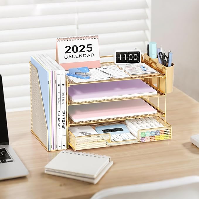 OPNICE Desk Organizer, 4-Tier Desktop File Organizer - Image 6