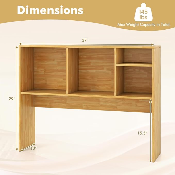 Tangkula Desktop Bookshelf, Countertop Storage Hutch - Image 3
