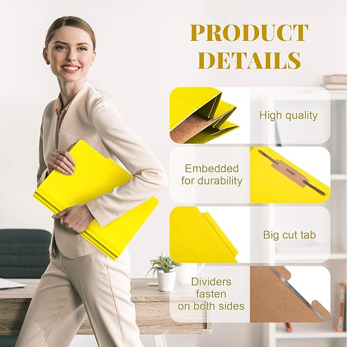 Skyygemm 72 Pcs Classification Folders Letter Size, 1 Divider Pressboard File - Image 3