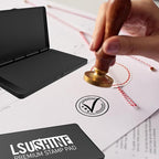 Large Stamp Pad, 6.1 x 3.4 Inch Black Ink Pad Premium Quality Felt Pad Rubber - Image 5