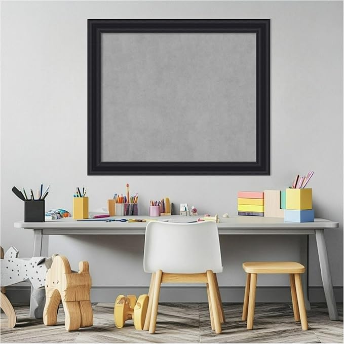 Amanti Art Black Framed Magnetic Board 24x28 Medium Vision Board - Image 5