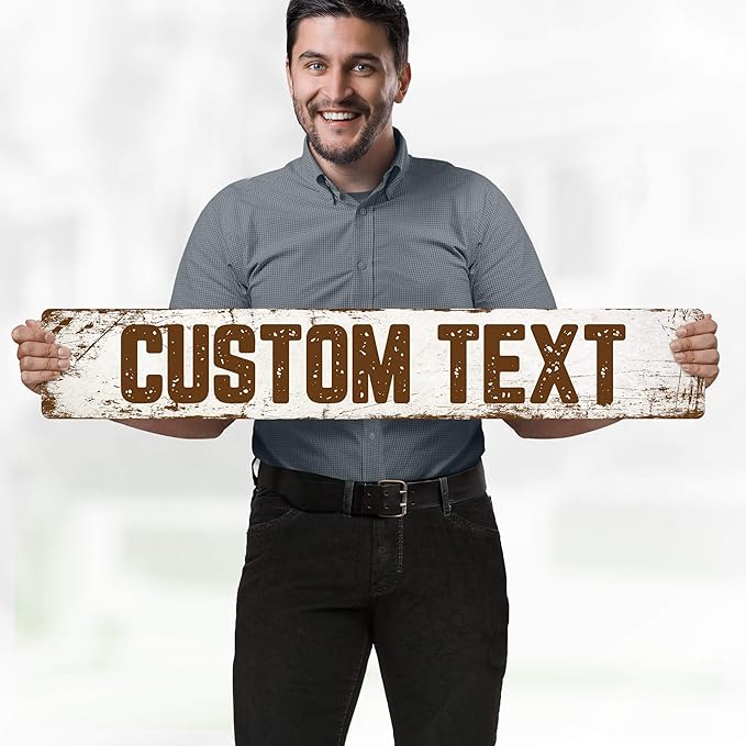 Custom Sign, Custom Street Sign, 11 Font Colors, 13 Font Styles, 4 Hole Options - Image 2