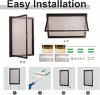 36×24 Inch Lockable Enclosed Bulletin Board, Weather-Resistant Outdoor - Image 4