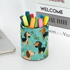 Leather Pen Holder for Desk, Cartoon Sausage Dog Pencil Cup Desktop Organizer - Image 5
