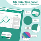 Two Pocket Folders, RAZCC 100 Pack 2 Pocket Folders Fit Letter Size Paper - Image 3