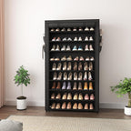 lanteful shoe rack with covers - 10 tiers, front angle view