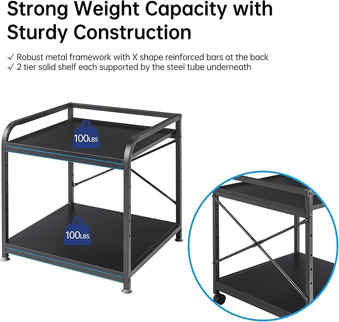 Fannova 2 Tier Under Desk Printer Stand - Image 8