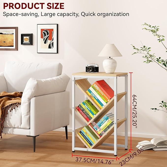 IBUYKE 5 Tier Tree Bookshelf, Small Desktop Bookshelf - Image 3