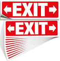 iSYFIX Exit Signs Stickers 12 Pack 12x4 Inch by iSYFIXPREMIUMSIGNS
