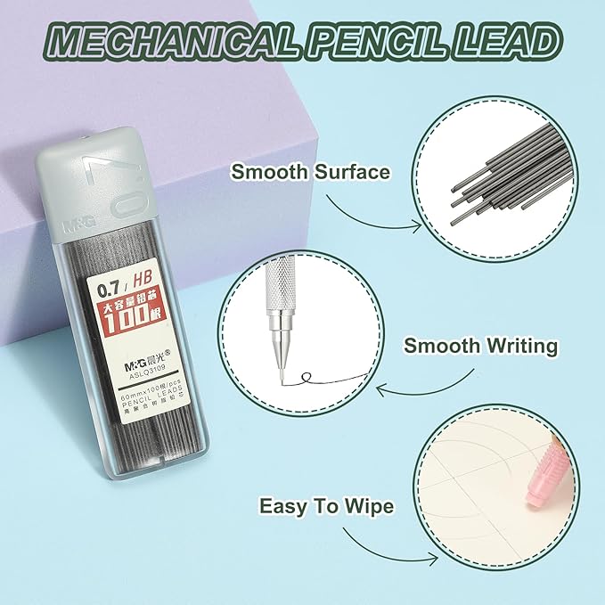 PATIKIL 600Pcs HB Mechanical Pencil Lead, 0.7mm Black Lead Refill Break - Image 3