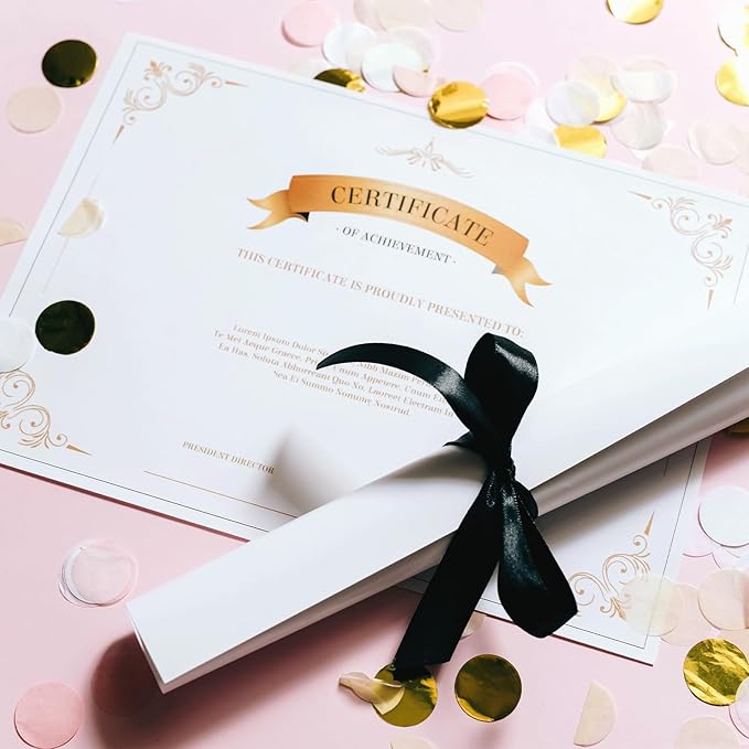 50 Sheets White Cardstock 8.5 x 11 Certificate Paper, Goefun White Card Stock - Image 5