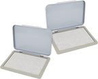 2 Pack Metal Case Stamp Pad Medium Size, Dry by ZIGEL
