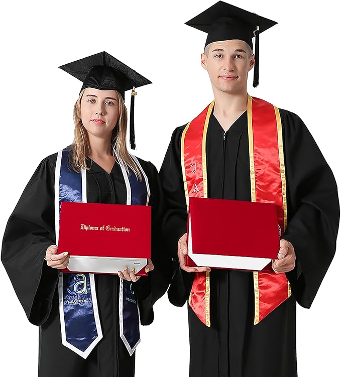 GraduationMall 8.5"x11" Smooth Padded Diploma Cover Certificate Holder Red - Image 7