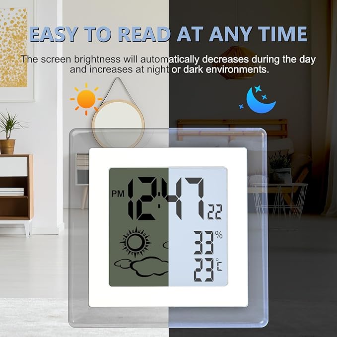 VOILEIPAGI Small Clock Digital Battery Operated Alarm Clock - Image 2