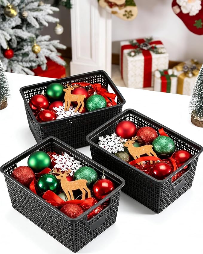 Set of 6 Baskets For Organizing, Plastic Storage Bins and Small Basket for - Image 2
