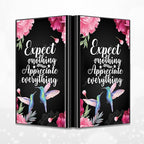 BWEGRHE Slim Credit Card Holder, Humingbird Flower RFID Blocking Metal Wallet - Image 4