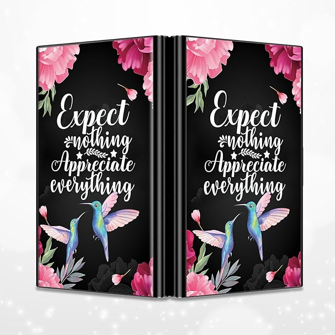 BWEGRHE Slim Credit Card Holder, Humingbird Flower RFID Blocking Metal Wallet - Image 4