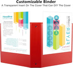 CIXILDTS 2-inch Round Ring Binder, Durable 2" 3 Ring Binder Fit Letter Size - Image 5