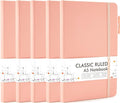 feela 5 Pack Notebooks Journals Bulk, Hardcover Classic Ruled Lined Journals by feela